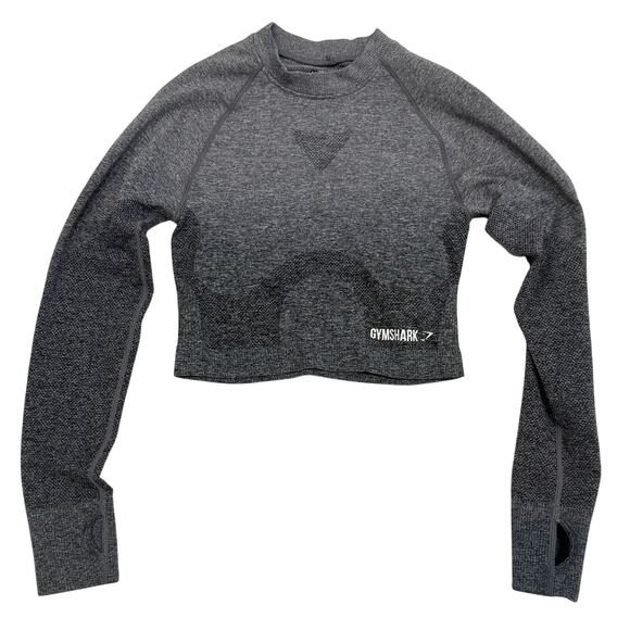Gymshark medium Ombre seamless long sleeve athletic crop top TLS2 2891 - Picture 10 of 10